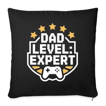 Chemise de jeu Dad Level Expert - Housse de coussin décorative 45 x 45 cm - noir - Devant