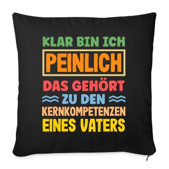 Funny Father's Day Gift Dad Beer - Sofa pillowcase 17,3'' x 17,3'' (45 x 45 cm) - black - Front