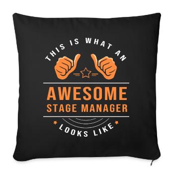 Theatre - Sofa pillowcase 17,3'' x 17,3'' (45 x 45 cm) - black - Front