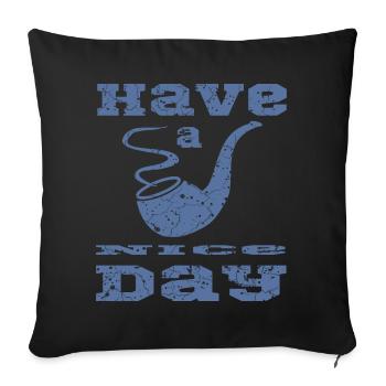 Siffle avec la phrase - Housse de coussin décorative 45 x 45 cm - noir - Devant