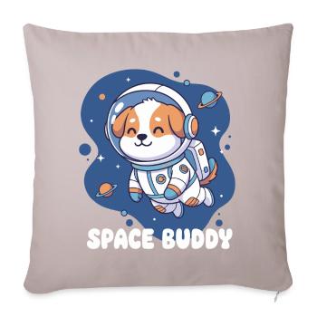 Space Buddy Astronaut Dog - Sofa pillowcase 17,3'' x 17,3'' (45 x 45 cm) - light taupe - Front