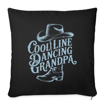 Cool Line Dancing Grandpa - Sofa pillowcase 17,3'' x 17,3'' (45 x 45 cm) - black - Front