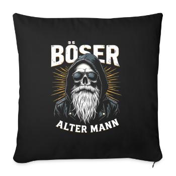 Nasty Old Man Skull Pullover Hoodie - Sofa pillowcase 17,3'' x 17,3'' (45 x 45 cm) - black - Front