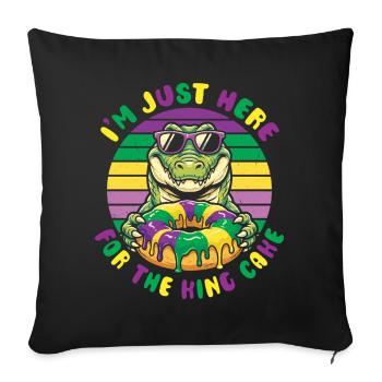 King Cake Mardi Gras Aligator - Sofa pillowcase 17,3'' x 17,3'' (45 x 45 cm) - black - Front