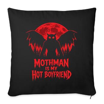 Mothman ist mein heißer Freund Kryptid - Sofakissenbezug 45 x 45 cm - Schwarz - Vorne