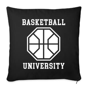 Basketball University Emblem - Sofa pillowcase 17,3'' x 17,3'' (45 x 45 cm) - black - Front