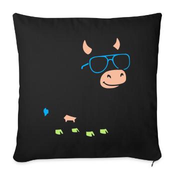 Cool Cow Sunglasses Abstract Vector - Sofa pillowcase 17,3'' x 17,3'' (45 x 45 cm) - black - Front