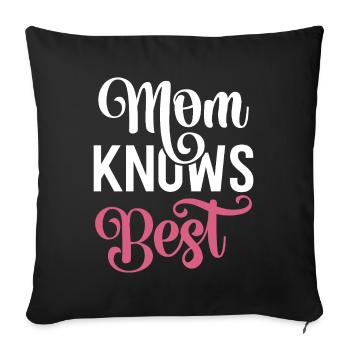 Maman sait mieux que quiconque - Housse de coussin décorative 45 x 45 cm - noir - Devant