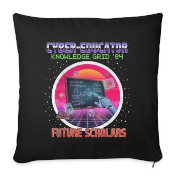 Cyber Teacher - Sofa pillowcase 17,3'' x 17,3'' (45 x 45 cm) - black - Front