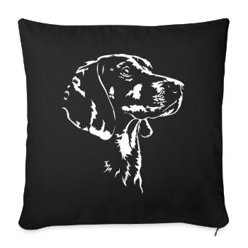 Brandlbracke Silhouette Hunting Dogs Dog Wilsigns - Sofa pillowcase 17,3'' x 17,3'' (45 x 45 cm) - black - Front