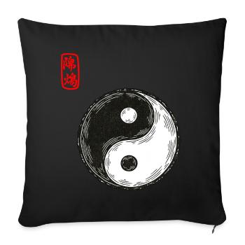 Yin and Yang - Sofa pillowcase 17,3'' x 17,3'' (45 x 45 cm) - black - Front