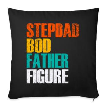 Stepdad Bod Father Figure Gradient - Sofa pillowcase 17,3'' x 17,3'' (45 x 45 cm) - black - Front