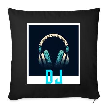 Disc jockey - Sofa pillowcase 17,3'' x 17,3'' (45 x 45 cm) - black - Front
