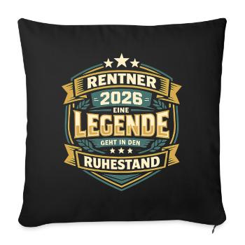 Retraités 2026 Retraite non responsable - Housse de coussin décorative 45 x 45 cm - noir - Devant