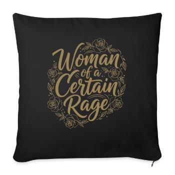 Woman of a Certain Rage Statement Sticker Shirt - Sofa pillowcase 17,3'' x 17,3'' (45 x 45 cm) - black - Front