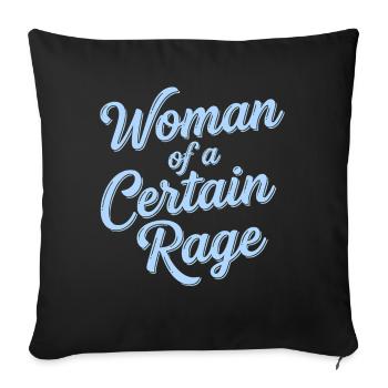 Woman of a Certain Rage Shirt Sticker for Women - Sofa pillowcase 17,3'' x 17,3'' (45 x 45 cm) - black - Front