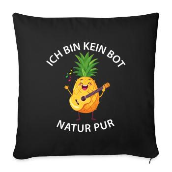 Pineapple Rocks Guitar - No Bot - Pure Nature - Sofa pillowcase 17,3'' x 17,3'' (45 x 45 cm) - black - Front
