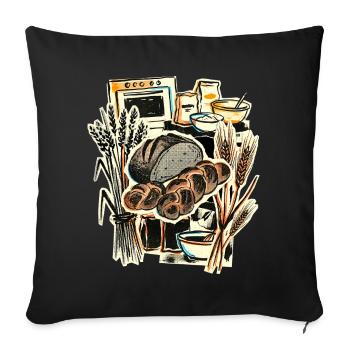 Baking Baker Vintage - Sofa pillowcase 17,3'' x 17,3'' (45 x 45 cm) - black - Front