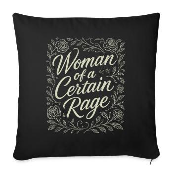 Woman of a Certain Rage Floral Roses Design - Sofa pillowcase 17,3'' x 17,3'' (45 x 45 cm) - black - Front