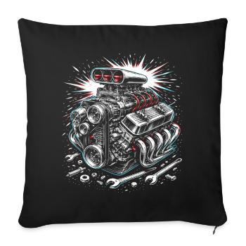 Engine Tuning Screwdriver Motorsport Design - Sofa pillowcase 17,3'' x 17,3'' (45 x 45 cm) - black - Front