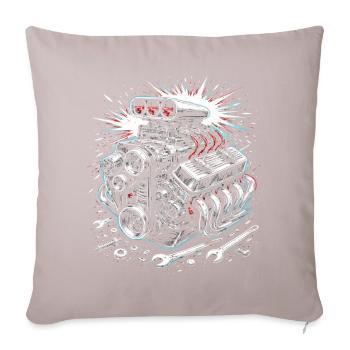 Mécanique du tournevis moteur Conception du sport automobile - Housse de coussin décorative 45 x 45 cm - taupe clair - Devant