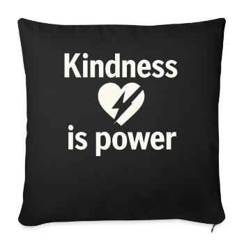 La compassion est le pouvoir du fragment du cœur - Housse de coussin décorative 45 x 45 cm - noir - Devant