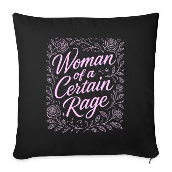 Woman of a Certain Rage Design Pink - Sofa pillowcase 17,3'' x 17,3'' (45 x 45 cm) - black - Front