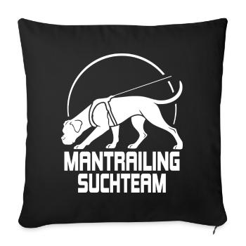 Boxer Mantrailing Search Team Dogs Wilsigns - Housse de coussin décorative 45 x 45 cm - noir - Devant