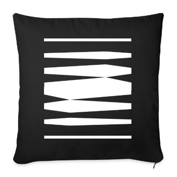 Conception des bandes audacieuses - Housse de coussin décorative 45 x 45 cm - noir - Devant