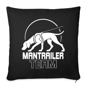 Vizsla Mantrailer Team Dog Sports Dogs Wilsigns - Sofa pillowcase 17,3'' x 17,3'' (45 x 45 cm) - black - Front
