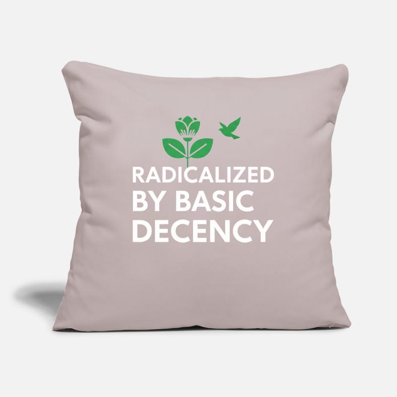Radicalisé par la déclaration de décence de base sur le décalcomanie de chemise Housse de coussin décorative 45 x 45 cm