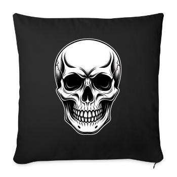Skull Skull Horror Motif Gothic Biker - Sofa pillowcase 17,3'' x 17,3'' (45 x 45 cm) - black - Front