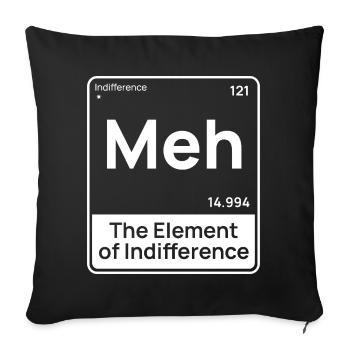 Bof, l’élément d’indifférence Humour minimaliste - Housse de coussin décorative 45 x 45 cm - noir - Devant