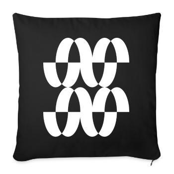 Interlaced Ring Mesh - Sofa pillowcase 17,3'' x 17,3'' (45 x 45 cm) - black - Front