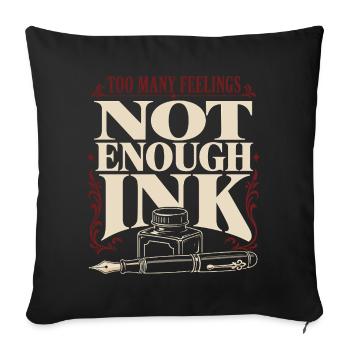 Poetcore Poète Poésie Dark Academia Gift - Housse de coussin décorative 45 x 45 cm - noir - Devant