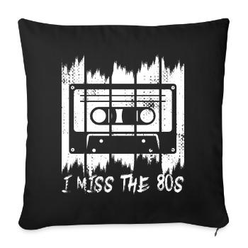 Les années 80 me manquent - Housse de coussin décorative 45 x 45 cm - noir - Devant