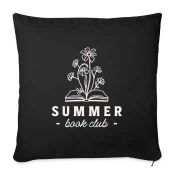 Groupe de lecture du club de lecture d’été - Housse de coussin décorative 45 x 45 cm - noir - Devant