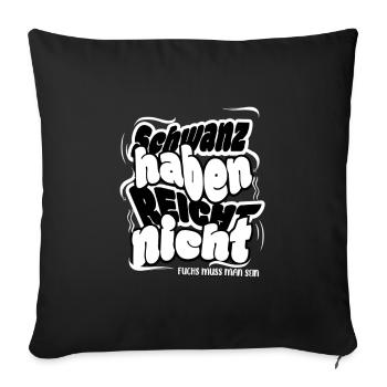 Nacht Bubble Schrift Fuchs Muss Sein - Sofakissenbezug 45 x 45 cm - Schwarz - Vorne