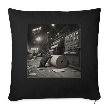 Beaver Paper Mill Industrial Retro Animal Crime - Sofa pillowcase 17,3'' x 17,3'' (45 x 45 cm) - black - Front