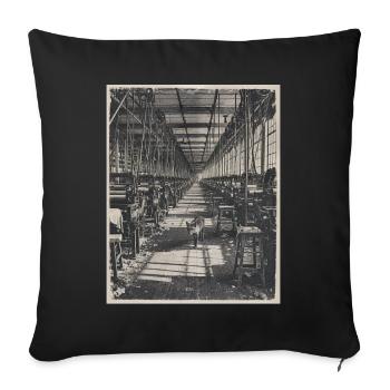 Lost Places Fox Retro Industry Animal Crime - Sofa pillowcase 17,3'' x 17,3'' (45 x 45 cm) - black - Front