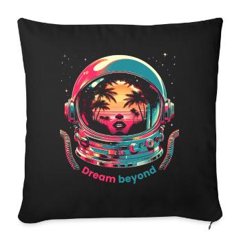 Cosmic Dreamer - Sofa pillowcase 17,3'' x 17,3'' (45 x 45 cm) - black - Front