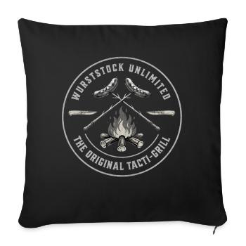 Emblème original de la grille tactique - Housse de coussin décorative 45 x 45 cm - noir - Devant