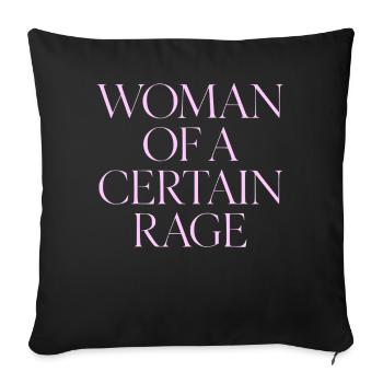 Woman Of A Certain Rage T-Shirt Pink Elegant - Sofa pillowcase 17,3'' x 17,3'' (45 x 45 cm) - black - Front