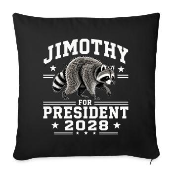 Jimothy as President 2028 - Sofa pillowcase 17,3'' x 17,3'' (45 x 45 cm) - black - Front