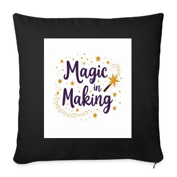 Magie in der Entstehung - Sofakissenbezug 45 x 45 cm - Schwarz - Vorne