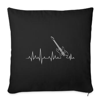 heart of guitar - Sofakissenbezug 45 x 45 cm - Schwarz - Vorne