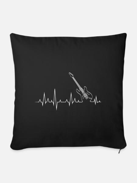 heart of guitar - Sofakissenbezug 45 x 45 cm - Schwarz