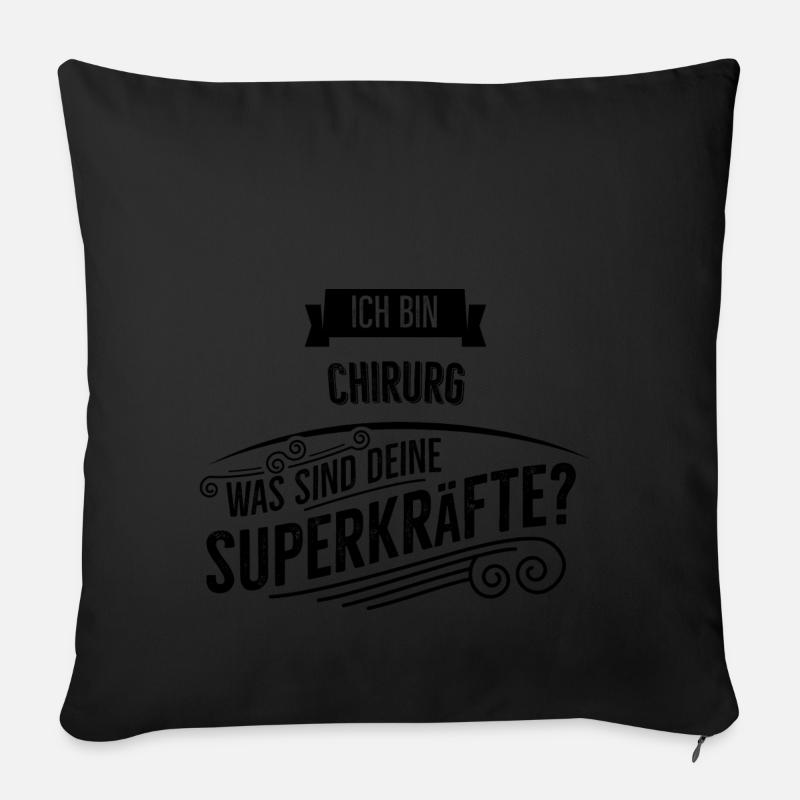 Chirurg - Sofakissenbezug 45 x 45 cm - Schwarz