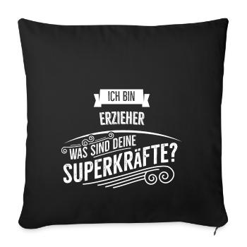 Erzieher - Sofakissenbezug 45 x 45 cm - Schwarz - Vorne