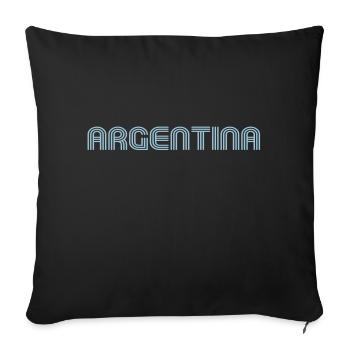 argentina 70 Font Lounge - Sofa pillowcase 17,3'' x 17,3'' (45 x 45 cm) - black - Front